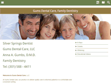 Tablet Screenshot of gumsdentalcare.net